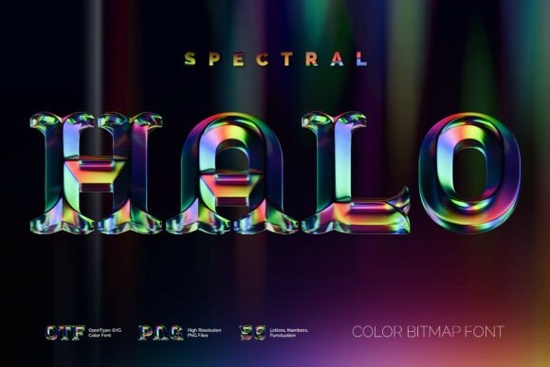 Spectral Halo Font